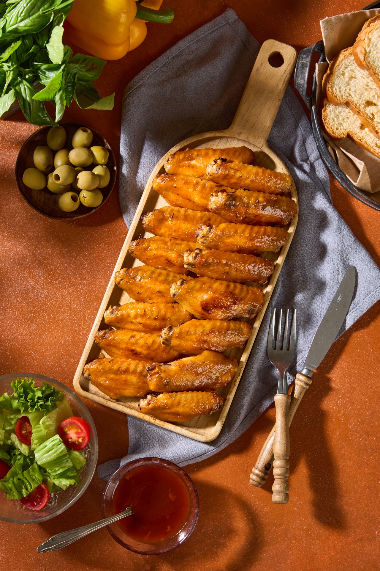 Cánh gà khúc giữa nướng xốt BBQ Truyền thống 500g